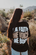 STACKED TEE - UNISEX BLACK