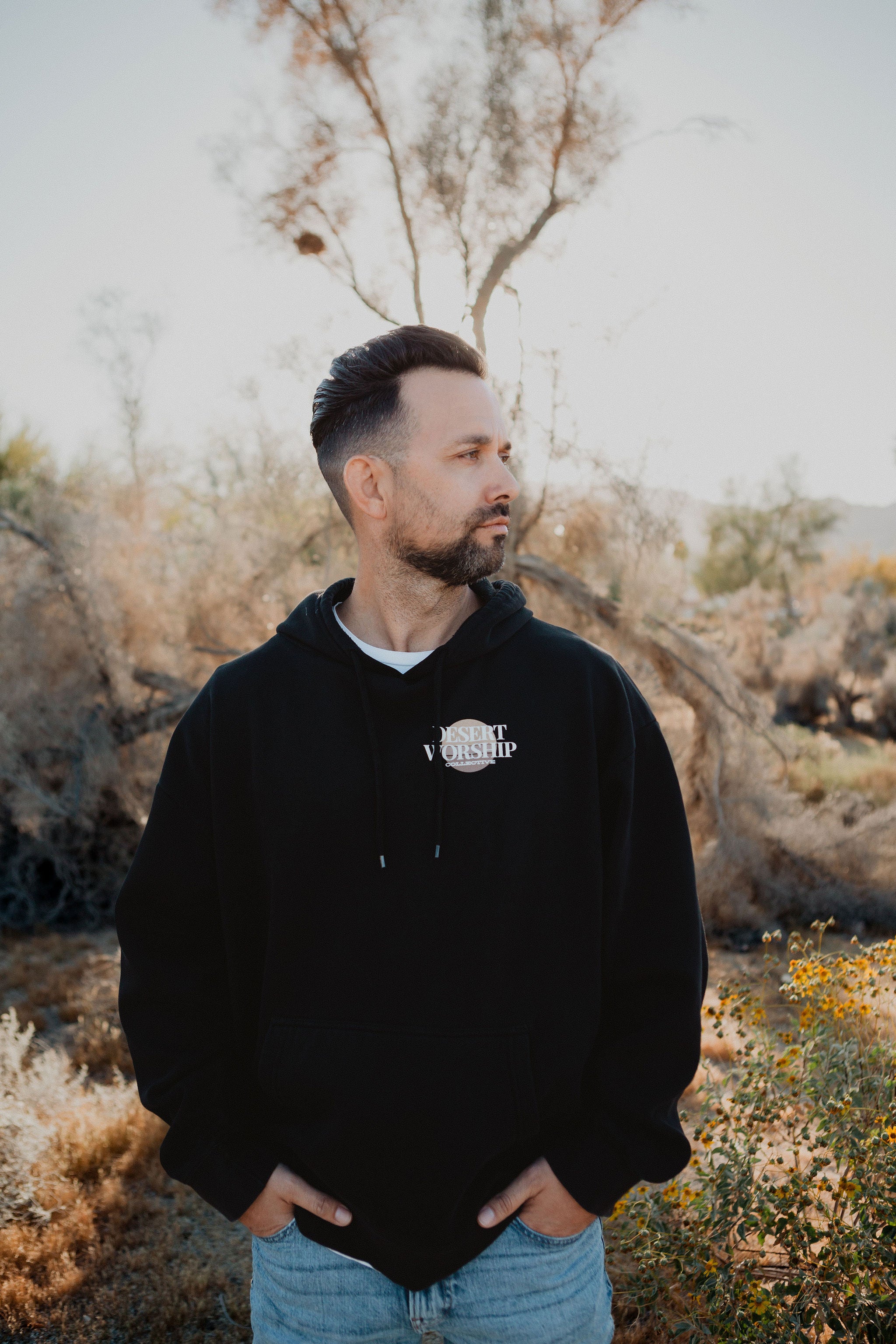 CIRCLE HOODIE - UNISEX BLACK