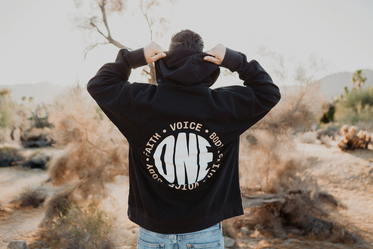 CIRCLE HOODIE - UNISEX BLACK